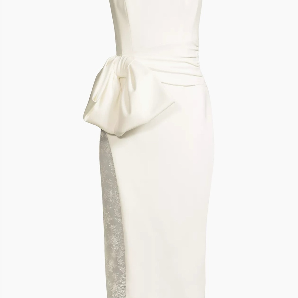 Elegant White Dress with Lace Detail